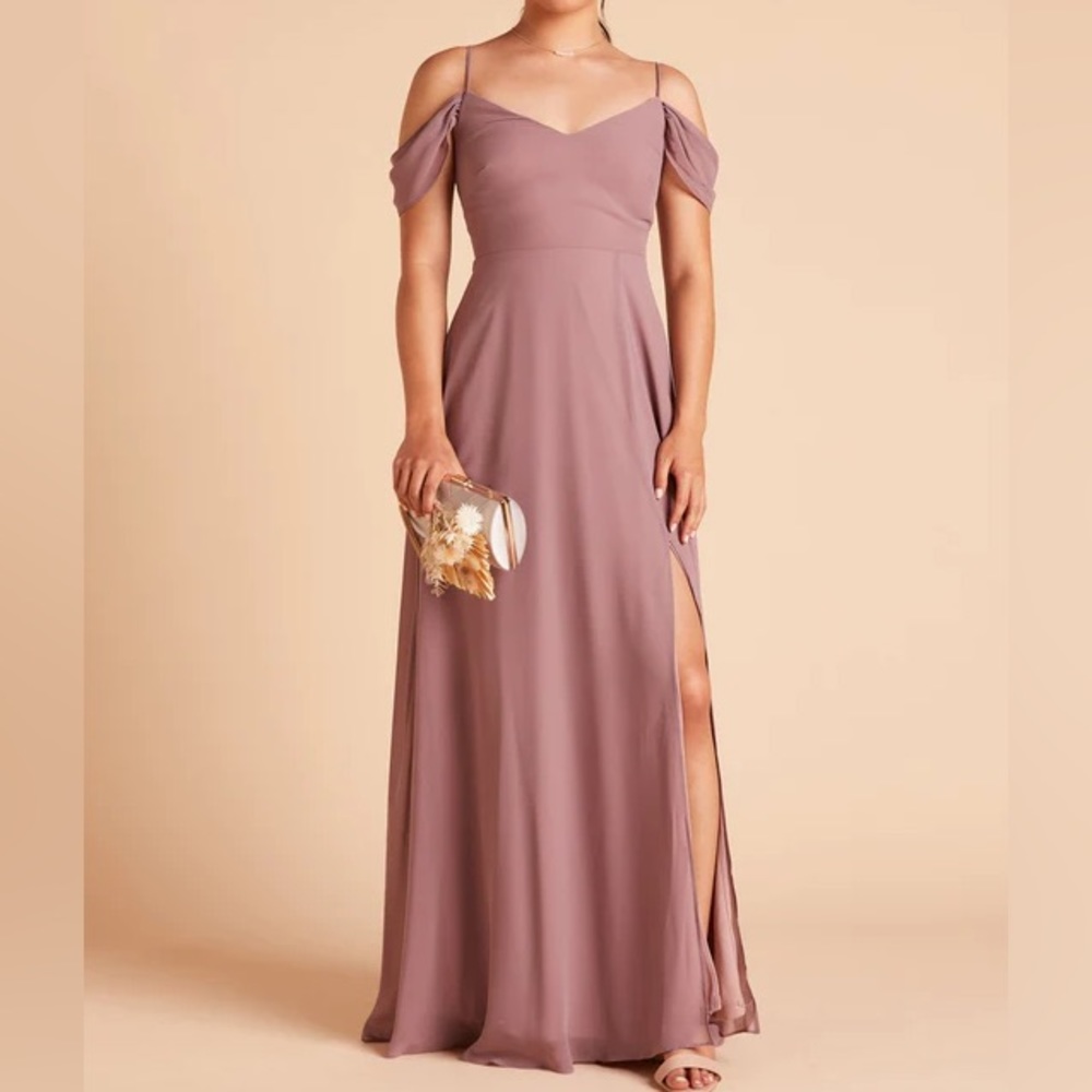 Birdy grey bridesmaids dress w side slit